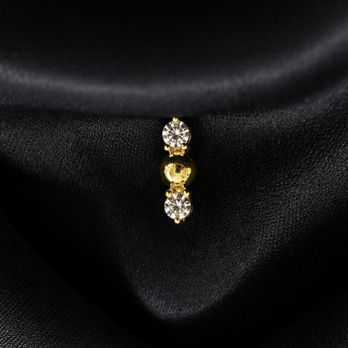 Topo mini 14k gold push pin