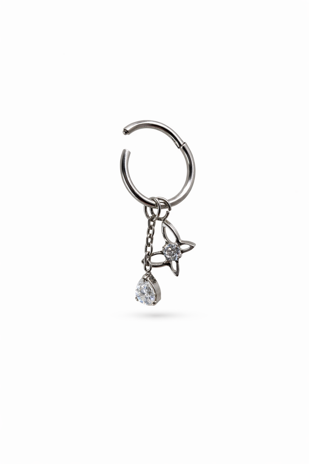 Argola Clicker Butterfly Drop
