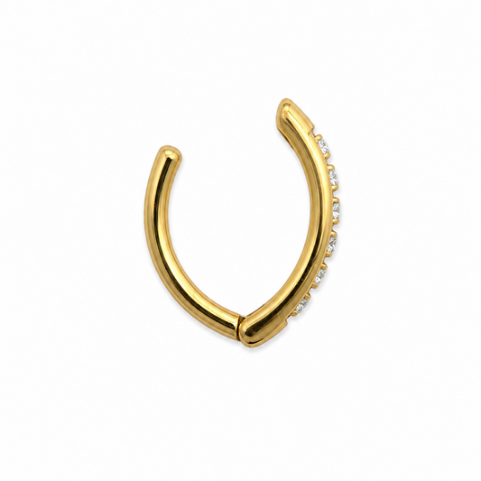 Navel Clicker zircónias PVD Gold
