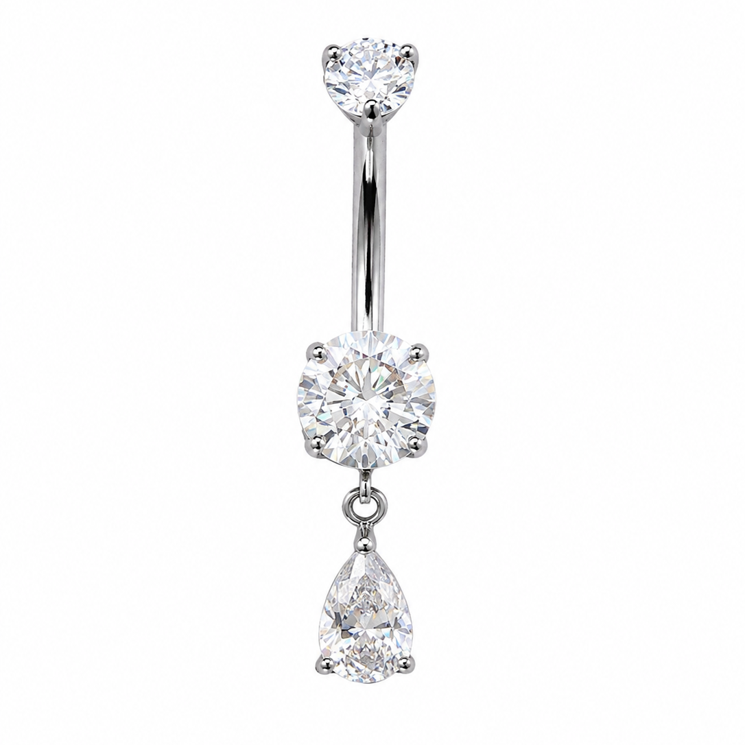 Navel piercing elegance com pendente 