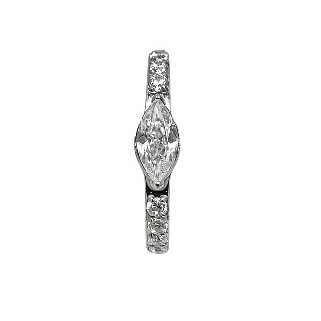 Argola clicker com Zircónias frontais 