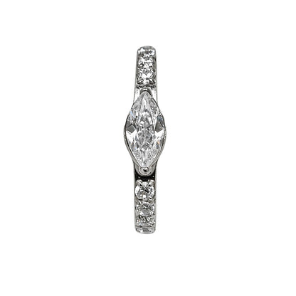 Argola clicker com Zircónias frontais 