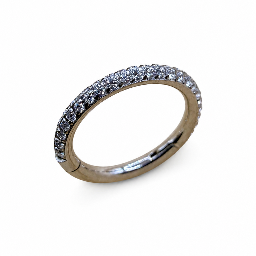 Argola clicker zircónias doble 