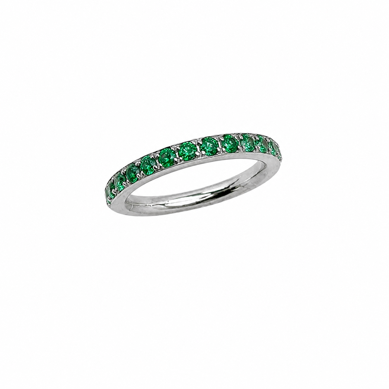 Argola clicker verde Esmeralda 