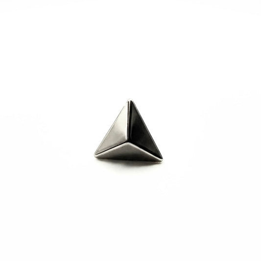 Topo em forma de triângulo facetado push pin 