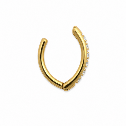 Navel Clicker zircónias PVD Gold