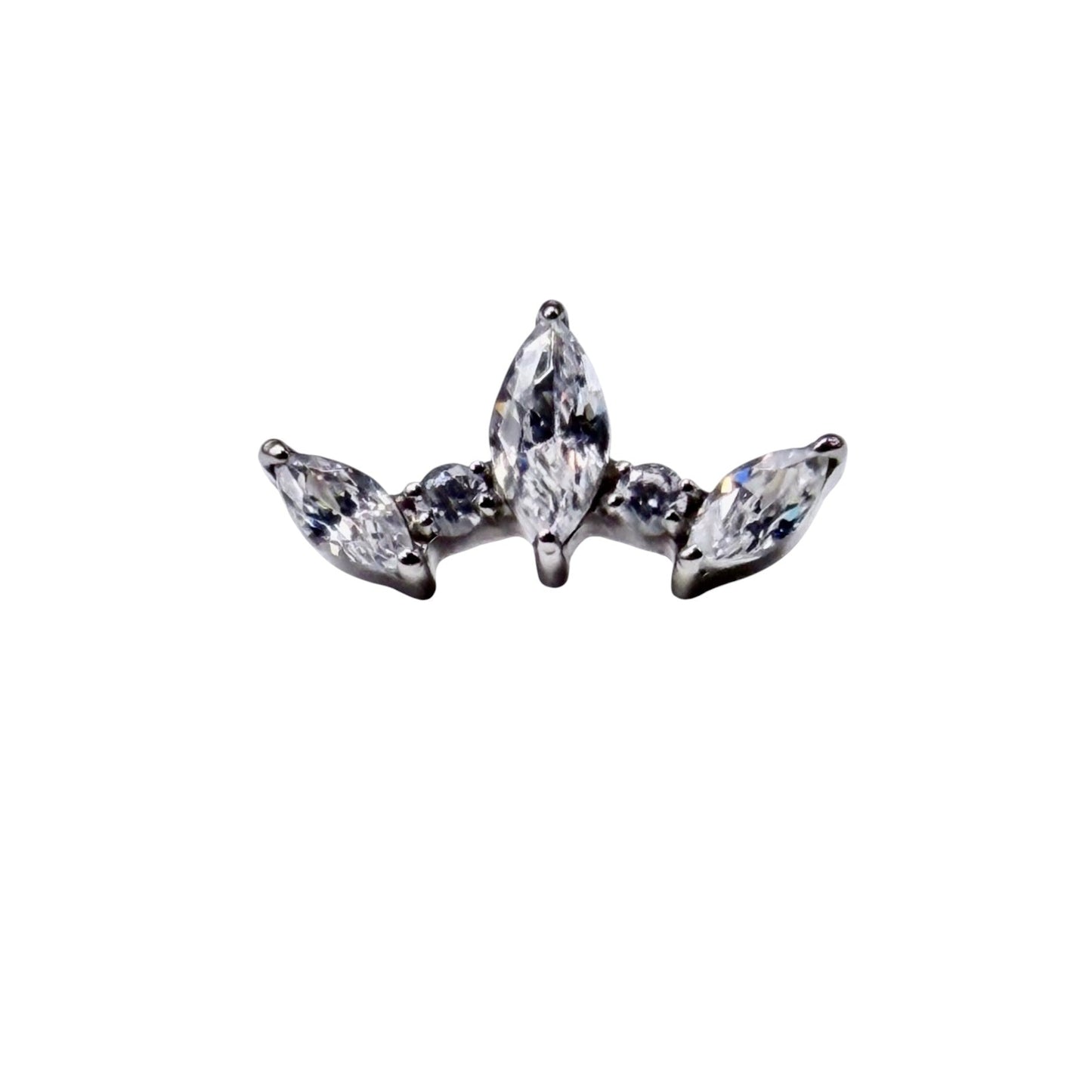 Marquise coroa 5 zircónias