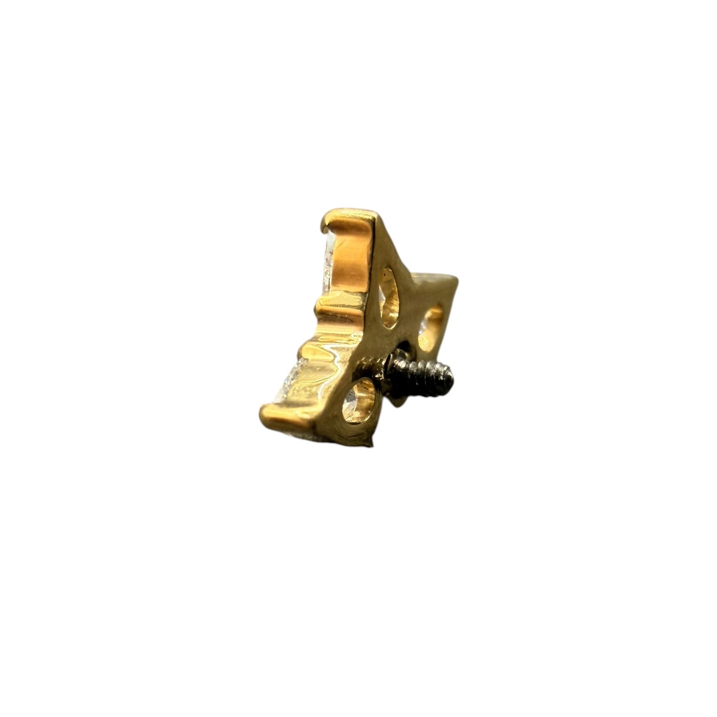 Marquise 3 zircónias PVD Gold