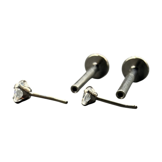 Labret Zircônia Prong Set