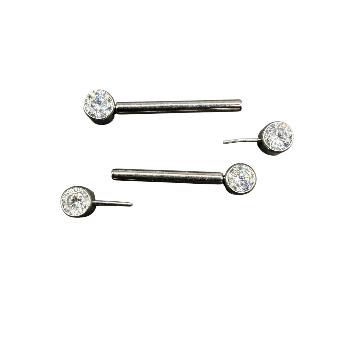 Nipple Barbel com Zircónias 14G