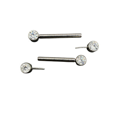 Nipple Barbel com Zircónias 14G