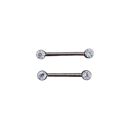 Nipple Barbel com Zircónias 14G