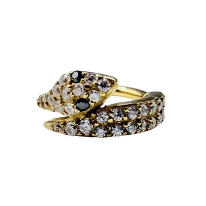 argola clicker com cobra e zirconias 