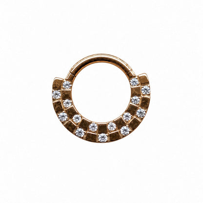 Argola clicker com zircónias 