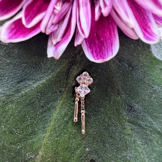 Topo em ouro de encaixe push pin 