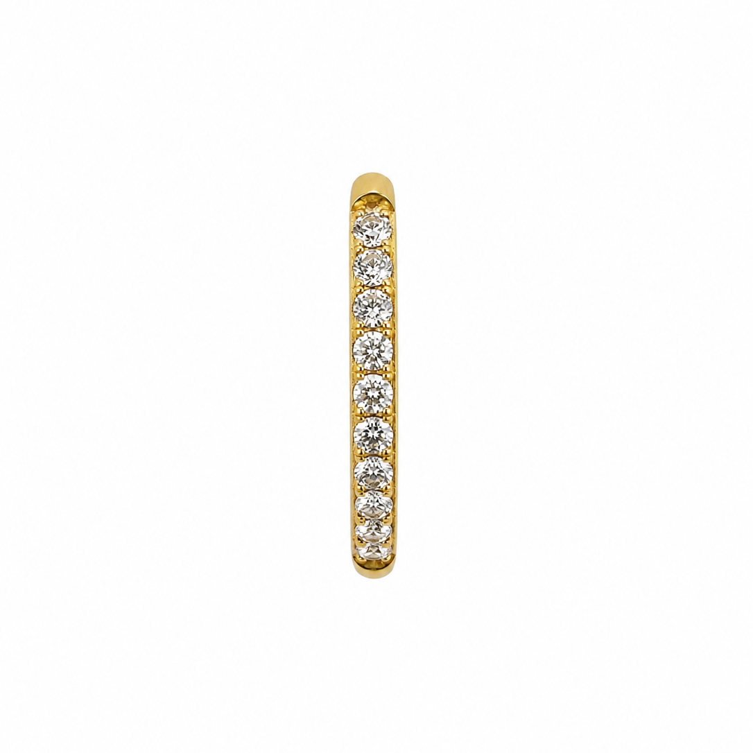 Clicker oval com zircónias frontais 