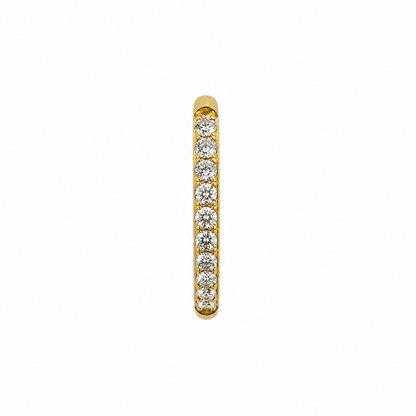 Clicker oval com zircónias frontais 