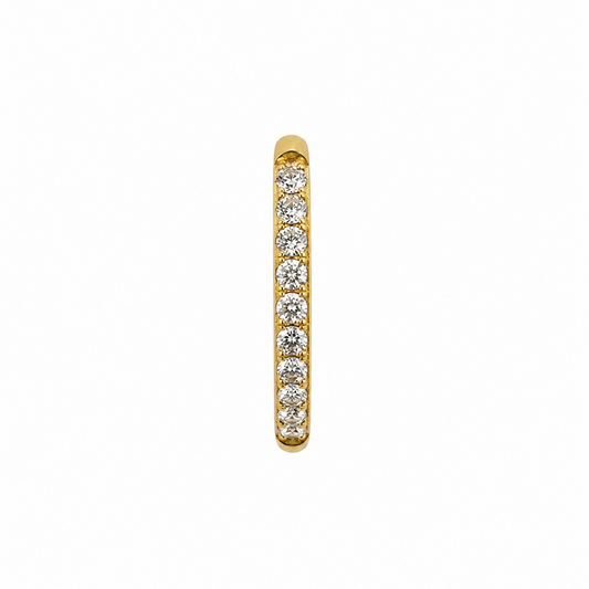 Clicker oval com zircónias frontais 