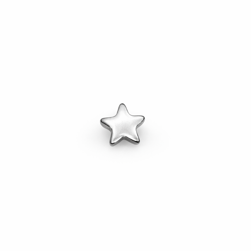 Topo estrela de titanio natural 