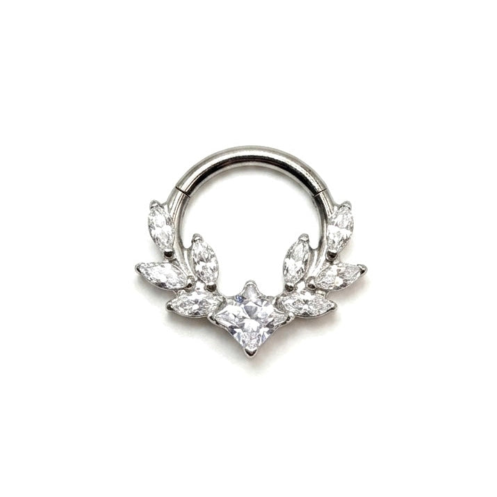 Argola clicker com folhas clear 