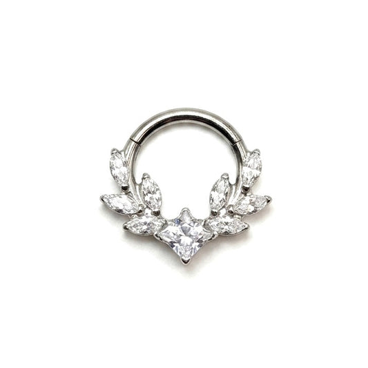 Argola clicker com folhas clear 