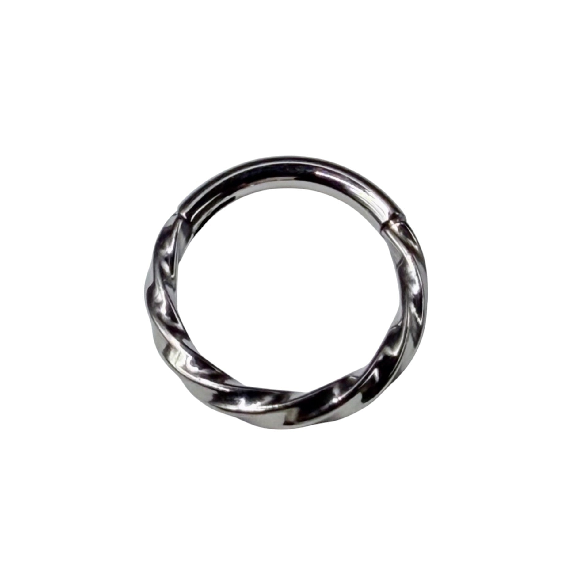 Argola torcida de titânio